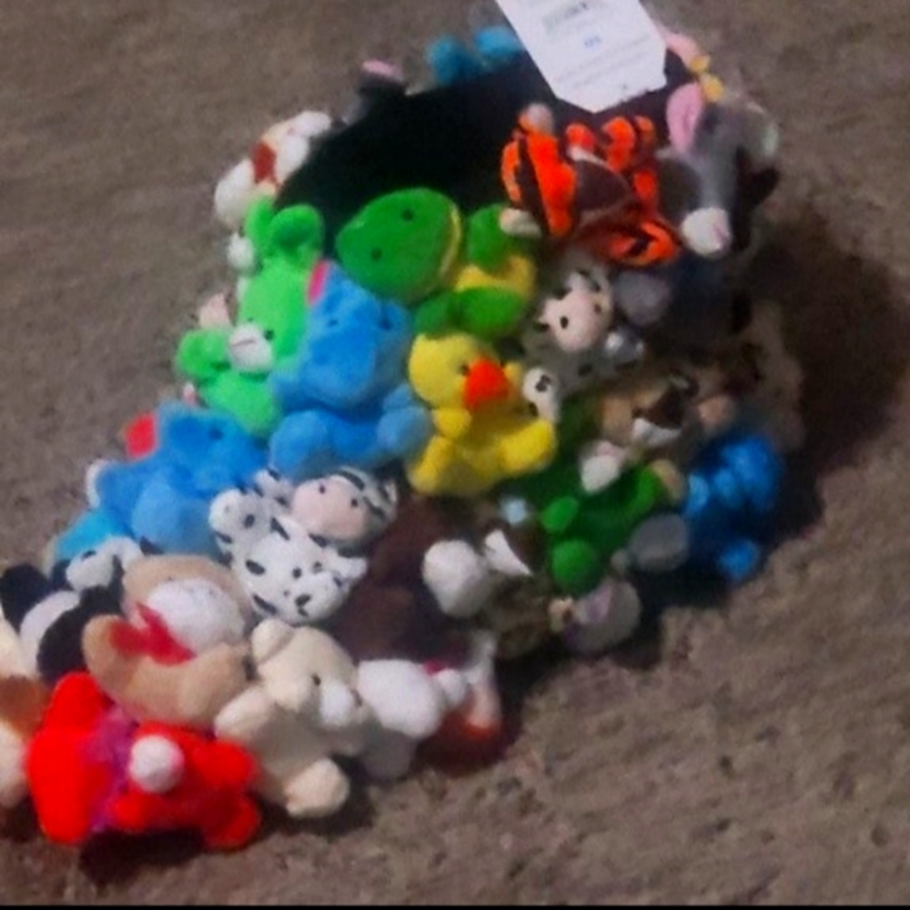 Stuffed teddy bear boots